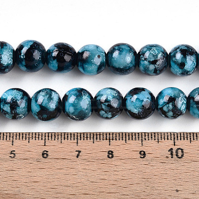 Baking Paint Glass Beads X1-DGLA-N003-10mm-A08-1