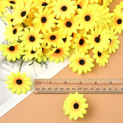 100Pcs Cloth Artificial Sunflower DIY-SP0005-96A-1