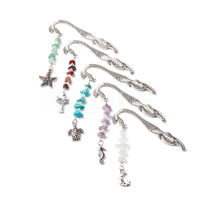 Alloy Mermaid Bookmarks AJEW-JK00186-1