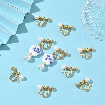 SHEGRACE Brass Screw Clip-on Earring Findings XGR0064G-52G-1