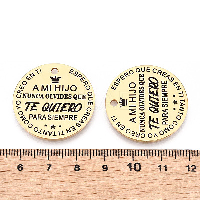 201 Stainless Steel Pendants STAS-T064-37G-22-1