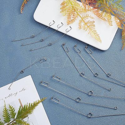 60Pcs 3 Styles 304 Stainless Steel Hook Trigger AJEW-FH0001-41-1