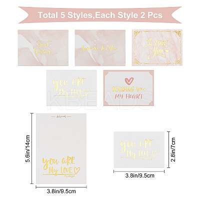 10 Sheets 5 Style Paper Greeting Card AJEW-CP0005-09-1
