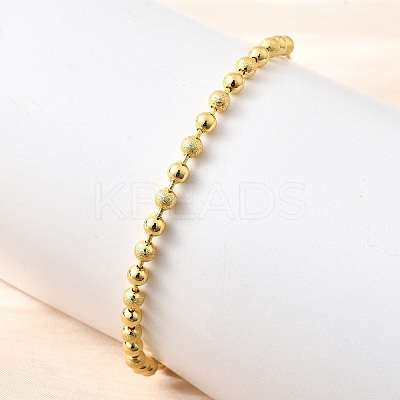 Brass Round Beads Slider Bracelets for Women BJEW-D317-13A-G-1