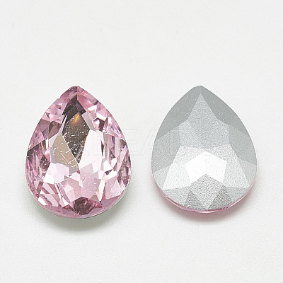Pointed Back Glass Rhinestone Cabochons RGLA-T081-6x8mm-10-1