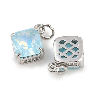 Brass Pave Cubic Zirconia Pendants KK-L240-07P-01-1