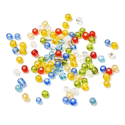 7 Colors Glass Round Seed Beads SEED-YW0001-24B-01-1