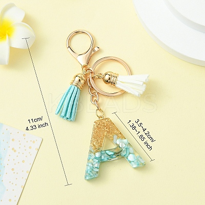 Transparent Epoxy Resin Pendant Keychains KEYC-FS00022-24-1