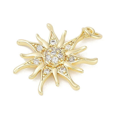 Rack Plating Brass Micro Pave Cubic Zirconia Pendants KK-H509-21G-02-1
