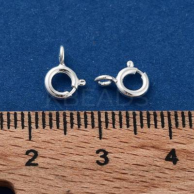 Brass Spring Ring Clasps X-KK-G479-01B-S-1