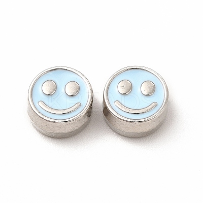 Rack Plating Alloy Enamel Beads FIND-G051-01P-1