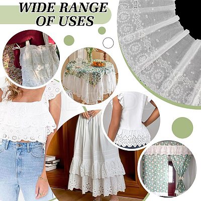 3 Yards Cotton Embroidered Flower Lace Trim OCOR-BC0007-44-1