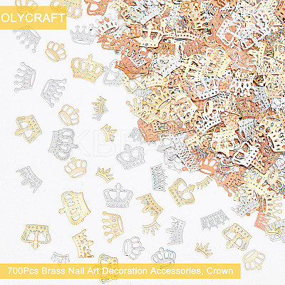 700Pcs 14 Style Brass Cabochons MRMJ-OC0003-33-1