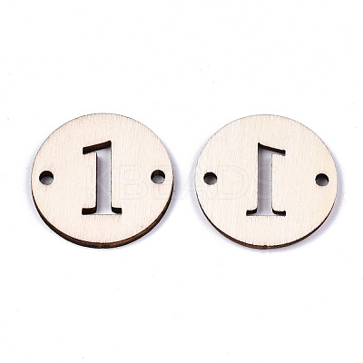 Unfinished Natural Poplar Wood Links Connectors WOOD-S045-138B-1-1