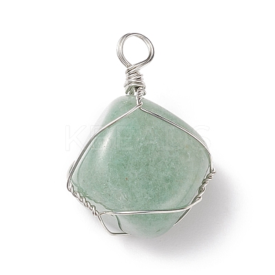 Natural Mixed Stone Pendants PALLOY-JF01784-1