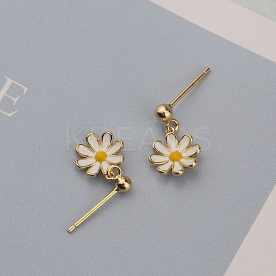 925 Sterling Silver Ear Studs EJEW-BB47415-A-1