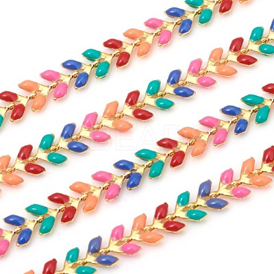 Brass Handmade Chains CHC-P004-C10G-1