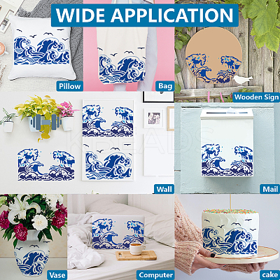 2Pcs PET Hollow Out Drawing Painting Stencils DIY-MA0005-56B-1