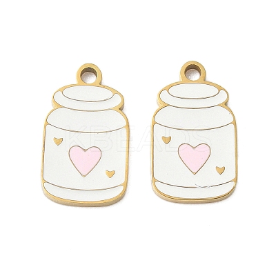304 Stainless Steel Enamel Pendants X1-STAS-G360-04G-02-1