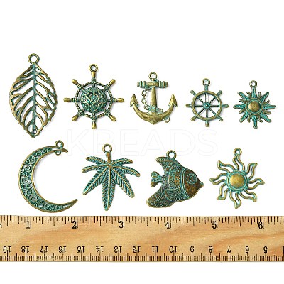 9 Styles Zinc Alloy Pendants FIND-FS0002-71-1