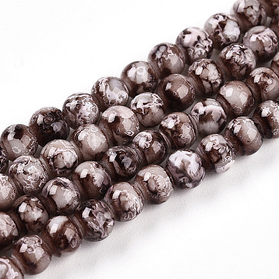 Baking Paint Glass Beads Strands DGLA-N003-4mm-A05-1