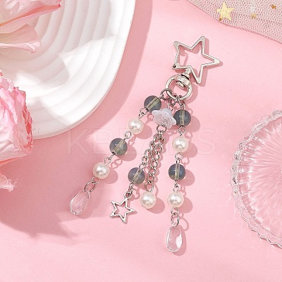 Acrylic & ABS Plastic Pearl Jellyfish Pendant Decorations KEYC-JKC01066-01-1
