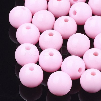 Solid Chunky Bubblegum Acrylic Ball Beads SACR-R835-8mm-11-1