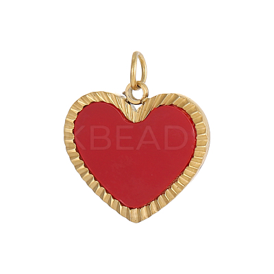 304 Stainless Steel Enamel Pendants STAS-OY005-92G-1