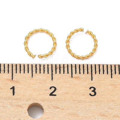 Brass Twisted Open Jump Rings KK-H532-43E-G-1