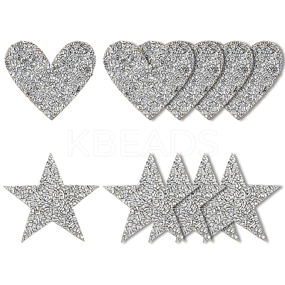 16Pcs 2 Style TPU Iron on/Sew on Clothing Patches PATC-HY0001-03-1