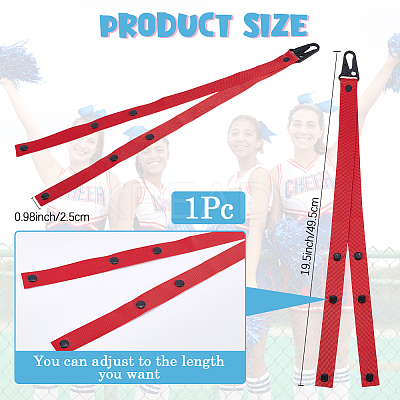 1Pc Polyester Pom Pom Holder Straps for Cheerleading Accessories AJEW-CN0003-09-1