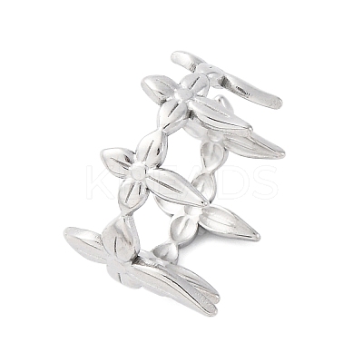 304 Stainless Steel Cuff Rings RJEW-D306-27P-01-1