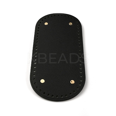 Oval PU Leather Knitting Crochet Bags Nail Bottom Shaper Pad PURS-WH0001-63D-1
