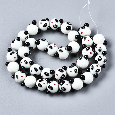 Handmade Bumpy Lampwork Beads Strands LAMP-Q031-001-1