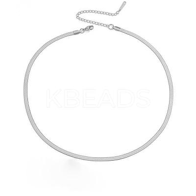 304 Stainless Steel Snake Chain Necklaces for Women WG80FEF-29-1