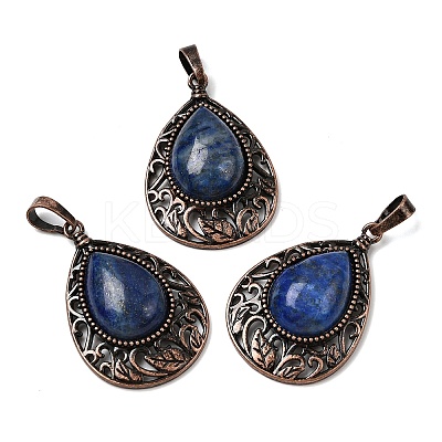 Dyed Natural Lapis Lazuli Pendants G-A297-05R-12-1