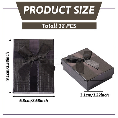 Rectangle Paper Jewelry Gift Boxes with Bowknot CON-TAC0010-89D-1