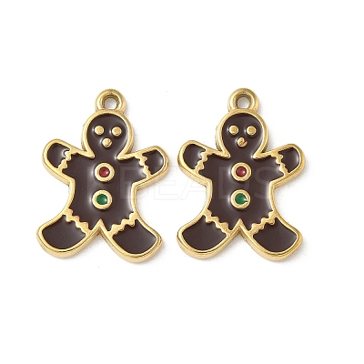 304 Stainless Steel Enamel Pendants STAS-L300-012G-42-1