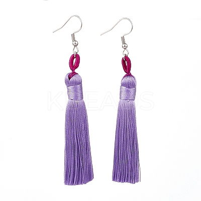 Polyester Tassel Earrings EJEW-JE04452-02-1