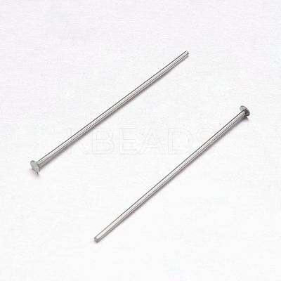 Non-Tarnish 304 Stainless Steel Flat Head Pins X-STAS-H358-09C-1