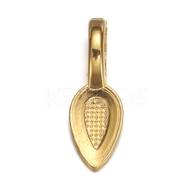 Tibetan Style Alloy Glue-on Flat Pad Bails X-TIBEP-AB3348Y-G-1