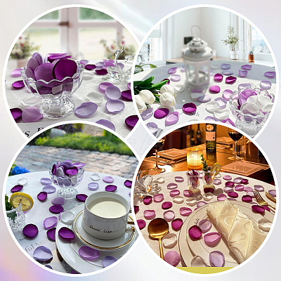 Polyester Artificial Rose Flower Petals AJEW-WH20067-107A-1