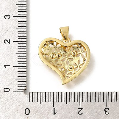 Rack Plating Brass with Cubic Zirconia Pendants KK-Z086-12G-02-1