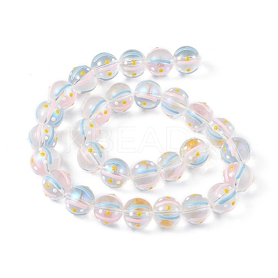Transparent Glass Beads Strands LAMP-F029-01B-1