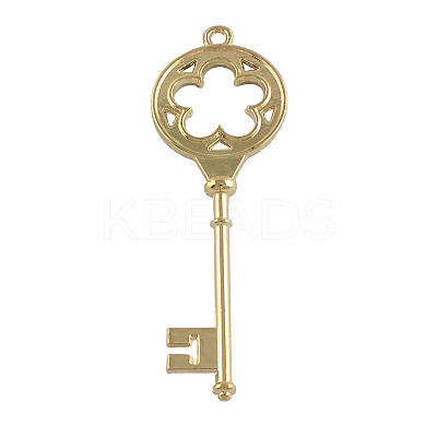 Tibetan Style Alloy Skeleton Key Large Pendants LS-TIBEP-S103-G-NR-1