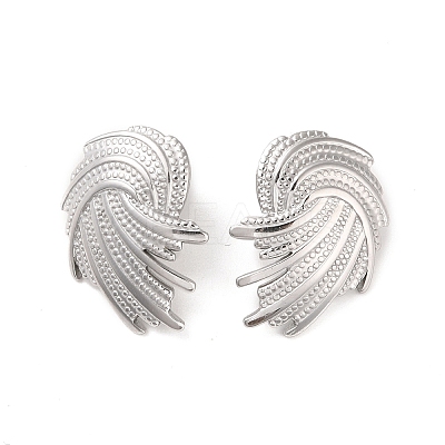 Non-Tarnish Wing 304 Stainless Steel Stud Earrings for Women EJEW-L272-002P-1