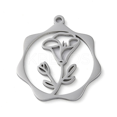 Non-Tarnish 304 Stainless Steel Pendants LS-STAS-P338-01F-P-1
