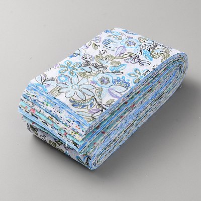 40Pcs 20 Styles Flower Pattern Cotton Fabric for Quilting and Sewing FIND-SZC0009-12D-1