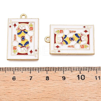 Rack Plating Alloy Enamel Pendants X1-ENAM-N056-392A-KCG-1