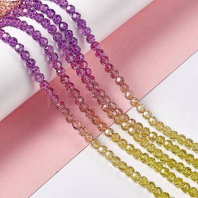 Transparent Glass Beads Strands GLAA-E036-07E-1